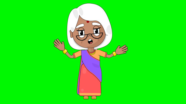 老女人奶奶唱歌跳舞卡通人物阿尔法阿凡达图片下载