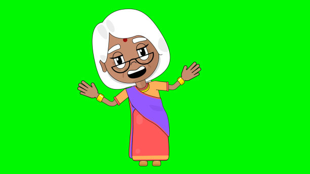 老女人奶奶唱歌跳舞卡通人物阿尔法阿凡达图片下载