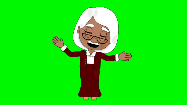 老女人奶奶唱歌跳舞卡通人物阿尔法阿凡达图片下载