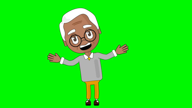 老爷爷唱歌跳舞的卡通人物阿凡达图片下载