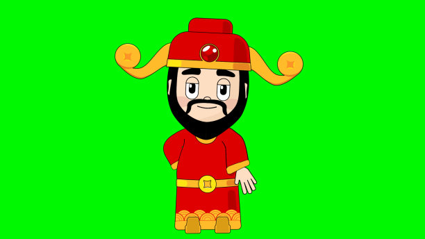 等待发财的卡通人物阿尔法阿凡达图片下载