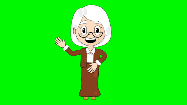 老女人奶奶饥饿卡通人物阿尔法阿凡达图片下载