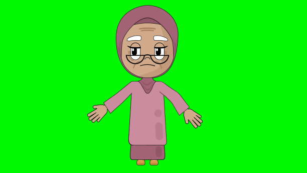 老奶奶失望的卡通人物阿尔法阿凡达图片下载