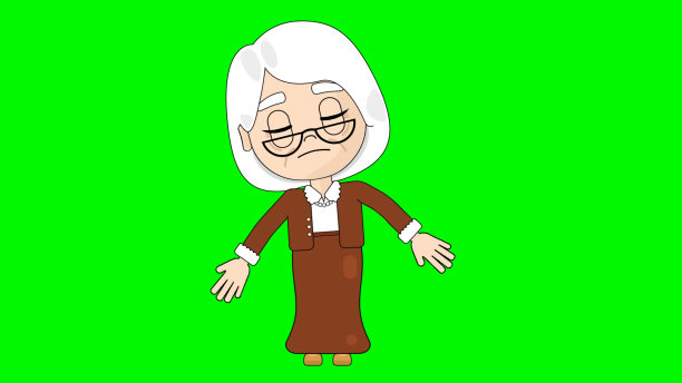 老奶奶失望的卡通人物阿尔法阿凡达图片下载