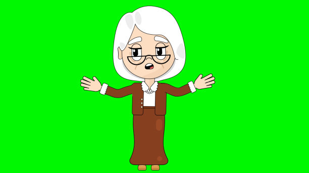 老奶奶失望的卡通人物阿尔法阿凡达图片下载