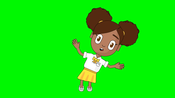 女孩困惑的卡通人物阿尔法阿凡达图片下载