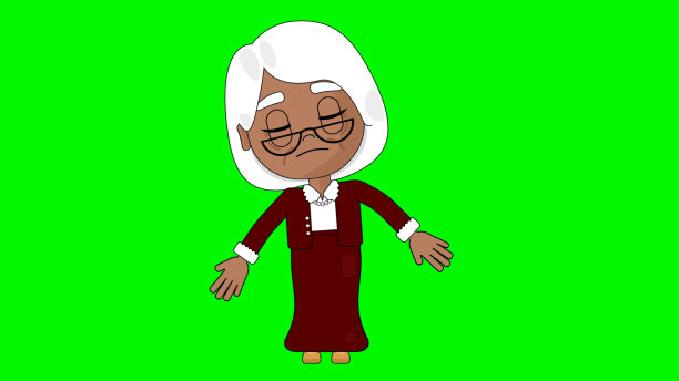 老奶奶失望的卡通人物阿尔法阿凡达图片下载