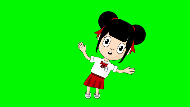 女孩困惑的卡通人物阿尔法阿凡达图片下载