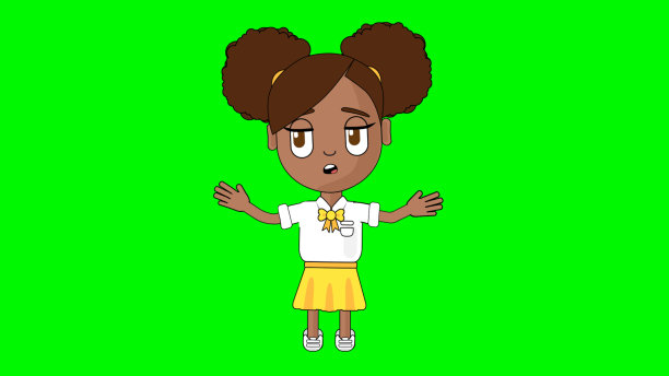 女孩失望的卡通人物阿尔法阿凡达图片下载