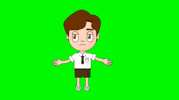 男孩失望的卡通人物阿尔法阿凡达图片下载