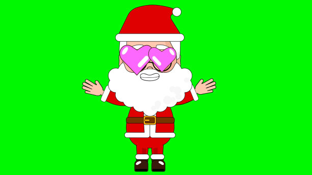 圣诞老人恋爱卡通人物阿尔法阿凡达图片下载