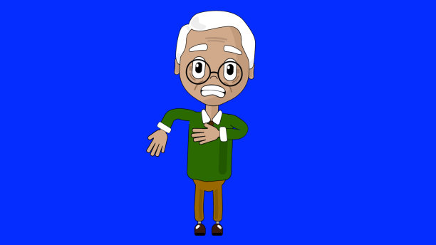 老人爷爷震惊了卡通人物阿尔法阿凡达图片下载