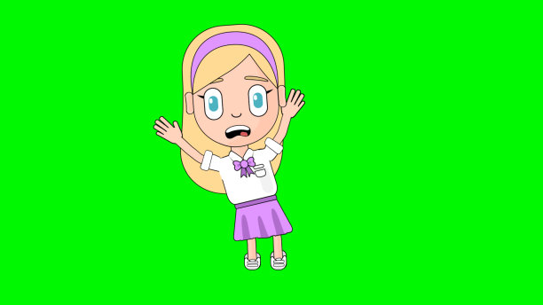 女孩害怕卡通人物阿尔法阿凡达图片下载