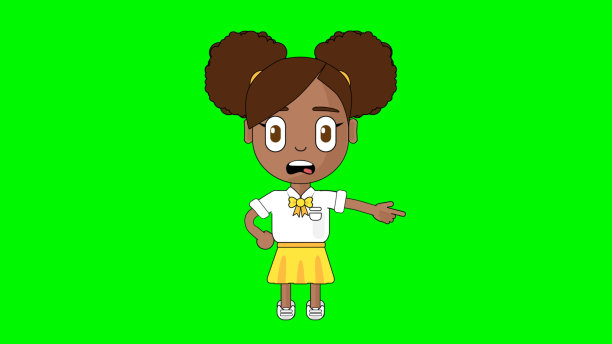 女孩愤怒的卡通人物阿尔法阿凡达图片下载