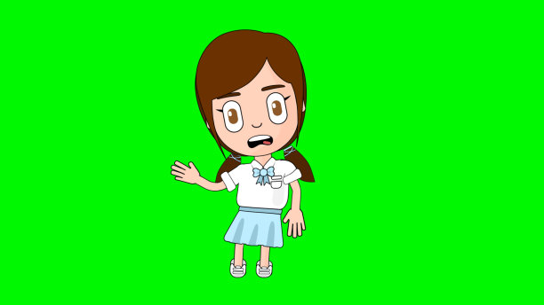 女孩愤怒的卡通人物阿尔法阿凡达图片下载