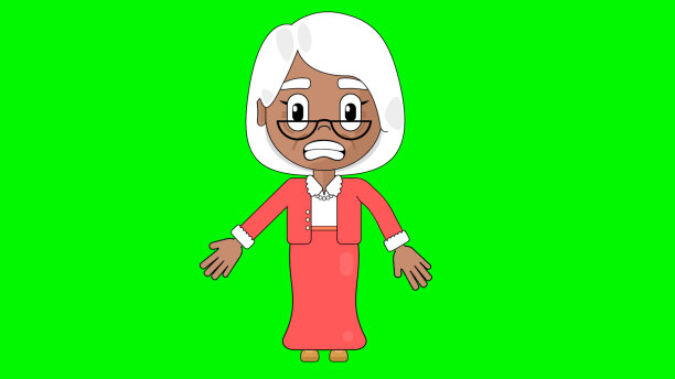 老奶奶困惑的卡通人物阿尔法阿凡达图片下载