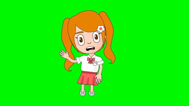 女孩愤怒的卡通人物阿尔法阿凡达图片下载