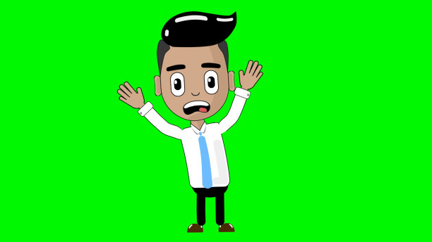 男人害怕卡通人物阿尔法阿凡达图片下载