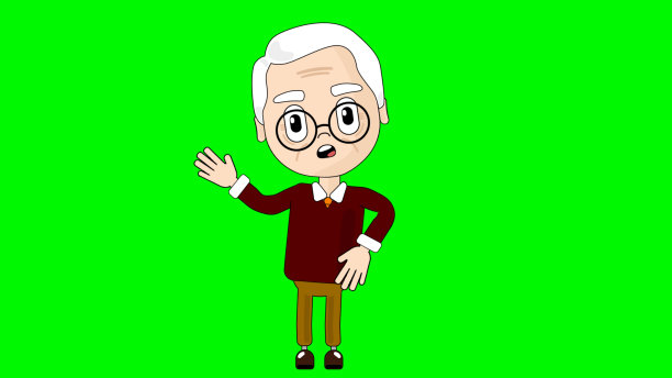 老人祖父愤怒的卡通人物阿尔法阿凡达图片下载