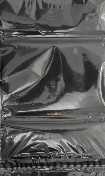 高分辨率微距照片的抽象银箔材料。图片下载