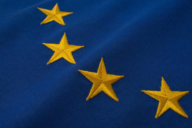 欧洲国旗，特写。图片下载