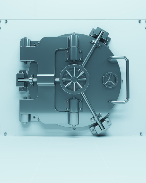 银金库工业保险箱赌场银行门锁安全图片下载