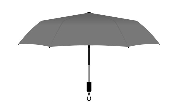 灰色紧凑的小伞雨模板在白色的背景图片下载