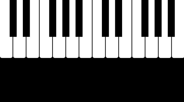 钢琴键盘，背景模板与复制空间。图片下载