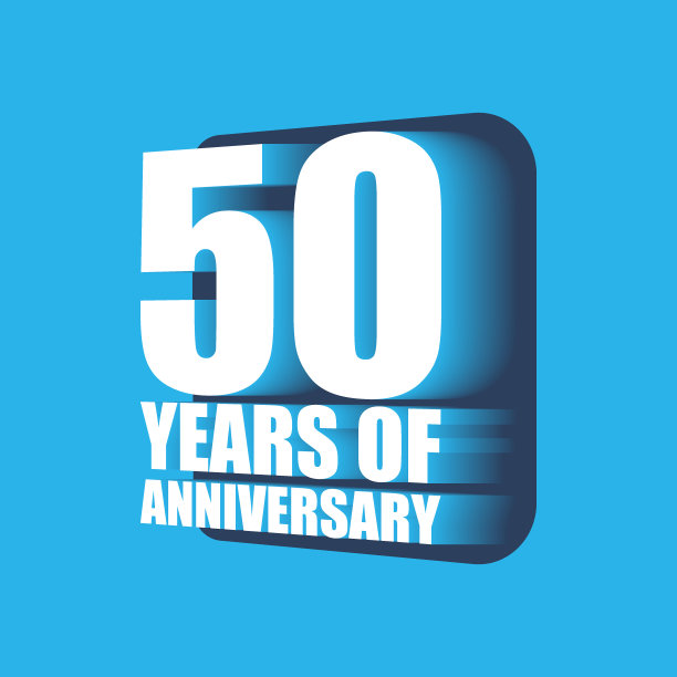 50周年纪念标志，横幅，海报，模板设计。50号生日，邀请，婚礼，禧年和贺卡插图。50周年矢量标志。50周年庆典图片下载