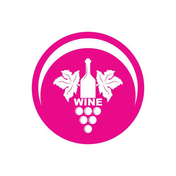 葡萄酒，酒庄标志或图标，徽章，标签菜单设计餐厅或咖啡馆，字母矢量插图图片下载