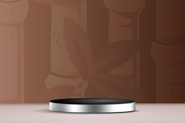 以竹子为背景的自然3D平台图片下载