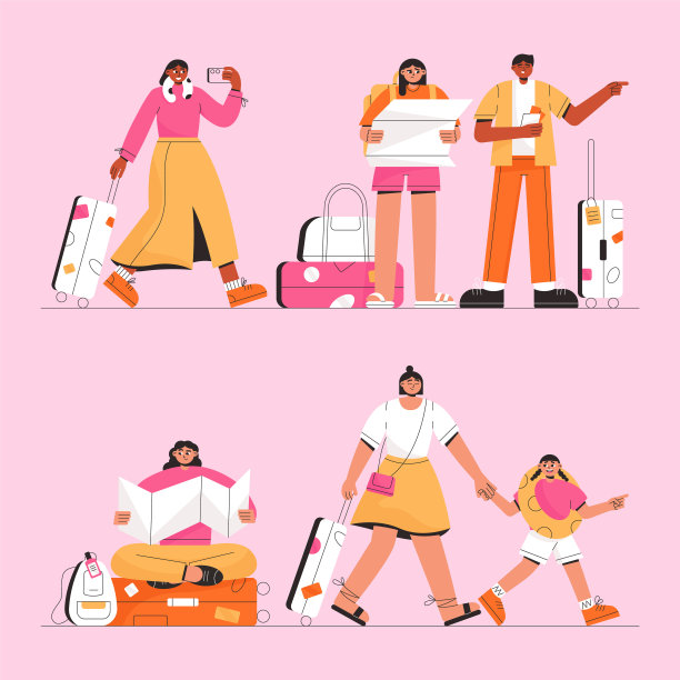 游客和旅行者的人物设定图片下载