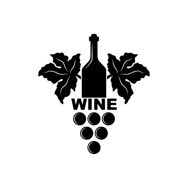 葡萄酒，酒庄标志或图标，徽章，标签菜单设计餐厅或咖啡馆，字母矢量插图图片下载