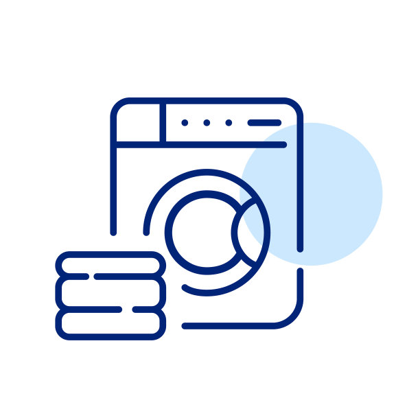 洗衣图标。洗衣机和叠好的衣服。像素完美的图标图片下载