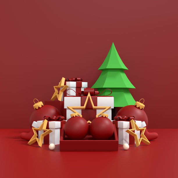 圣诞快乐，新年快乐。图片下载