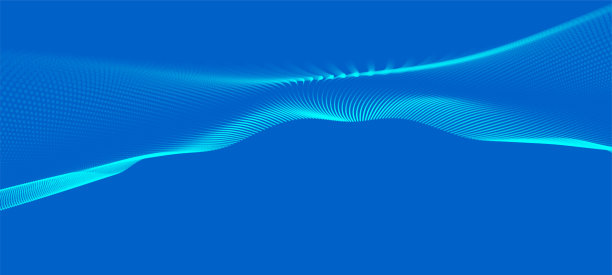 抽象的数字粒子波。未来的点波。技术背景矢量。3 d渲染。图片下载