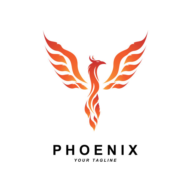 凤凰符号图标，矢量插画，模板设计，品牌公司图片下载