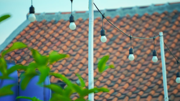 花园的LEd灯泡灯图片下载