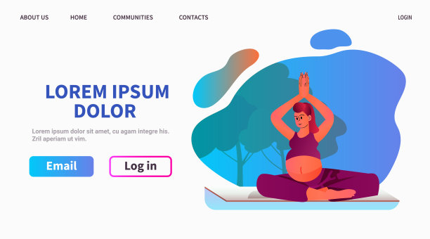 孕妇练习莲花坐姿，进行身体锻炼图片下载