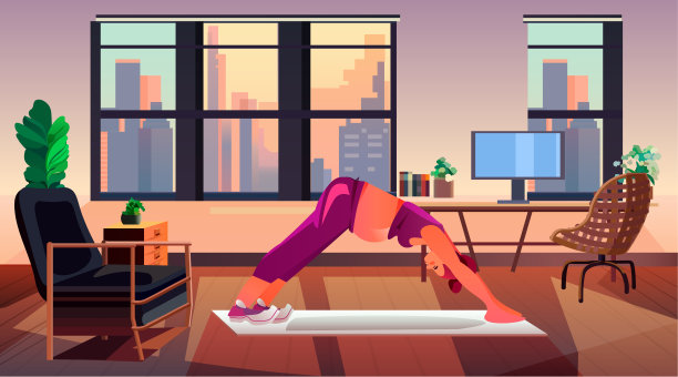 孕妇准妈妈做伸展运动健身，孕期母爱期待健康生活方式理念图片下载