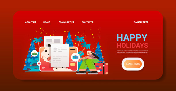 女游客在圣诞老人的帽子跟踪和管理差旅费用的女商人去出差旅行图片下载