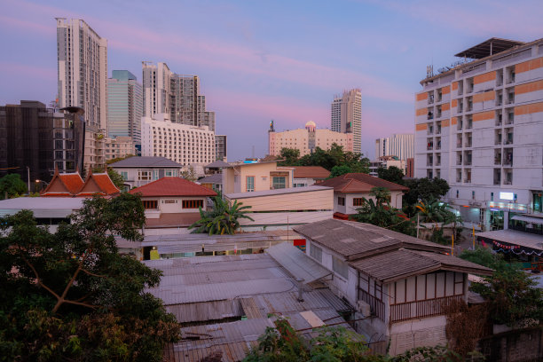 日落时的曼谷市景图片下载
