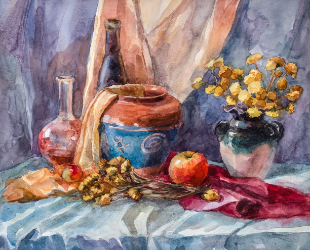 水彩画用水彩画的一幅画图片下载