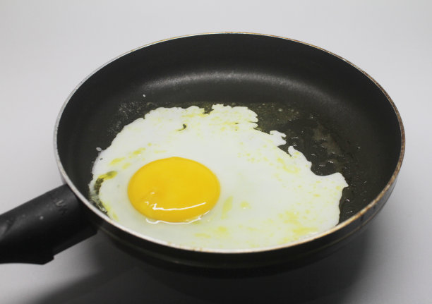 在平底锅里煎鸡蛋图片下载