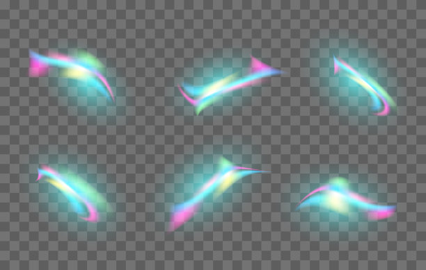 彩虹水晶反射效果。闪闪发光图片下载