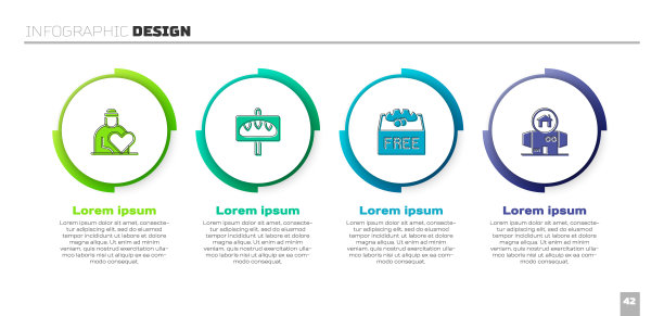 设置志愿者，捐赠食物，和无家可归的纸板房子。业务信息图表模板。向量图片下载