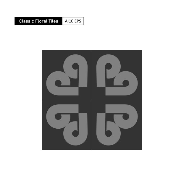 经典的深色花卉瓷砖与工业主题建筑的地板相辅相成图片下载