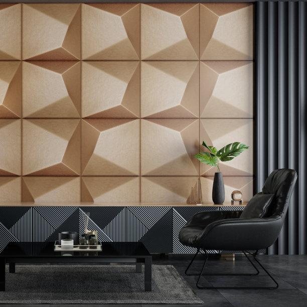 现代室内极简主义客厅，配有8k平板电视图片下载