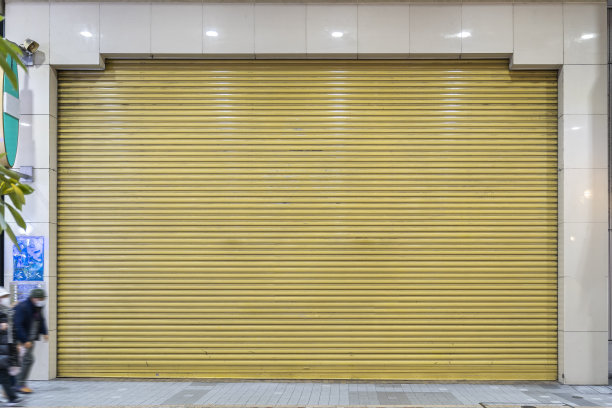 钢卷帘门店面正面，添加文字或图片设计图片下载