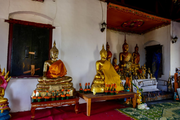 泰国寺庙中的佛像，数码照片图片作为背景图片下载